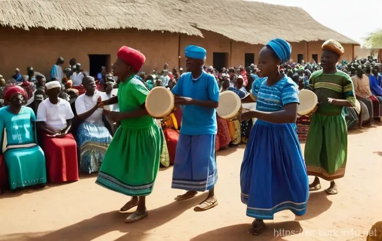 부르키나파소에서 결혼식 하는 법 및 결혼 문화 - **Vibrant Faso Dan Fani Wedding Attire:** A joyful young couple from Burkina Faso, recently married,... 부르키나파소에서 결혼식 하는 법 및 결혼 문화 - **Vibrant Faso Dan Fani Wedding Attire:** A joyful young couple from Burkina Faso, recently married,...