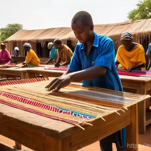 Home 23 부르키나파소의 주요 박물관 및 역사 유적지 - **Vibrant Artisan Village in Ouagadougou**
"A bustling, open-air artisan village in Ouagadougou,...