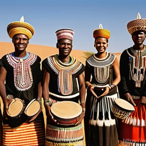 Home 22 부르키나파소의 역사적 사건 - **Vibrant Mossi Kingdom Celebration:** A grand celebration scene in a pre-colonial Mossi kingdom of ...