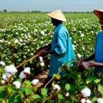 Home 9 부르키나파소의 주요 산업단지 및 경제특구 - **Prompt:** A vibrant, sun-drenched scene showcasing the complete journey of cotton in Burkina Faso,...